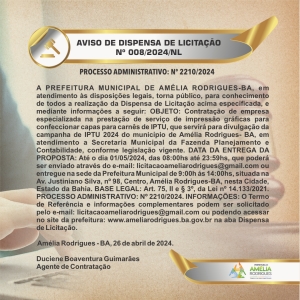 DISPENSA DE LICITAÇÃO Nº 008-2024-NL
