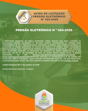 AVISO DE PREGÃO ELETRÔNICO Nº 024-2025