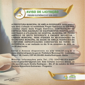Pregão Eletrônico N°038-2022