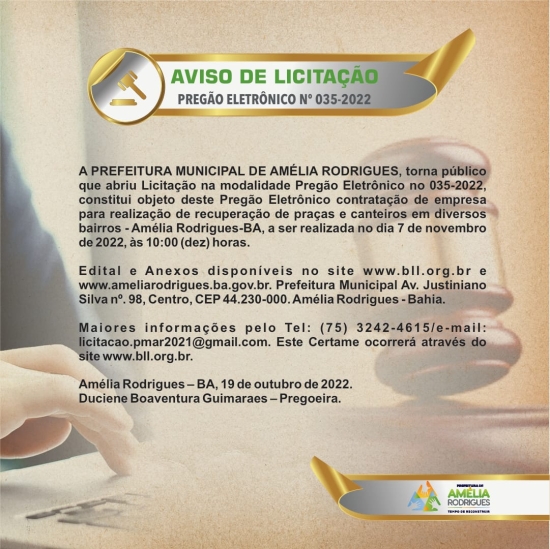 Pregão Eletrônico n° 035/2022