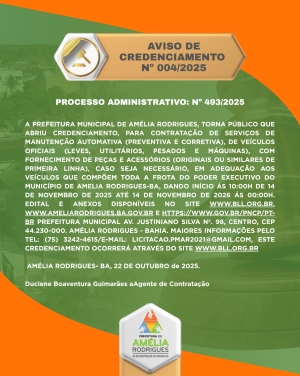 AVISO DE CREDENCIAMENTO Nº 004-2025