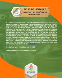 AVISO DE PREGÃO ELETRÔNICO Nº 009-2025