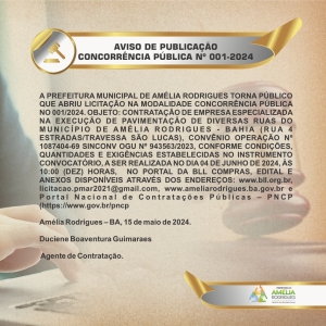 CONCORRÊNCIA PÚBLICA Nº 001-2024
